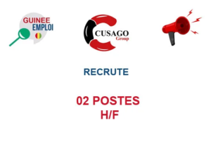 CUSAGO GROUP RECRUTE 02 POSTES H/F CUSAGO GROUP RECRUTE 02 POSTES H/F