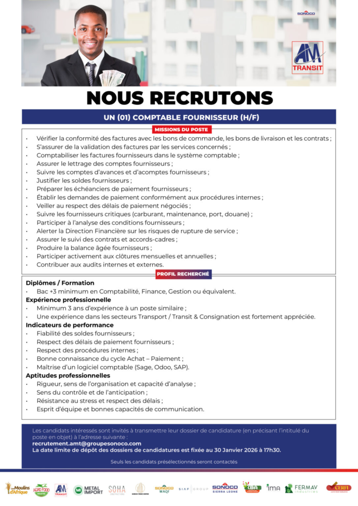 AM TRANSIT RECRUTE 02 POSTES H/F