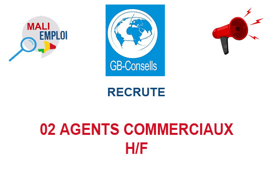 CABINET GB CONSEIL SARL RECRUTE 02 AGENTS COMMERCIAUX H/F