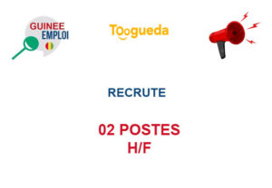 TOOGUEDA RECRUTE 02 POSTES H/F