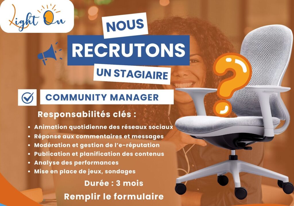 LIGHTON RECRUTE STAGIAIRE COMMUNITY MANAGER H/F