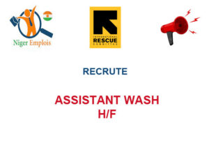 RESCUE NIGER RECRUTE ASSISTANT WASH H/F