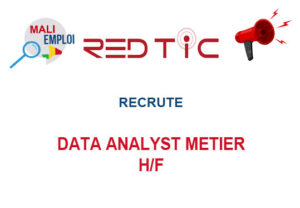REDTIC RECRUTE DATA ANALYST METIER H/F