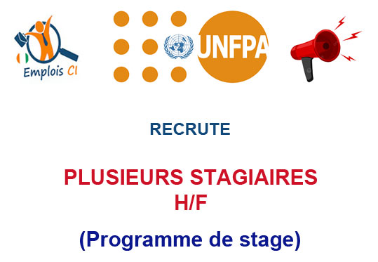 UNFPA COTE D'IVOIRE RECRUTE DES STAGIAIRES H/F