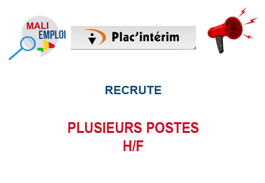PLAC INTERIM RECRUTE PLUSIEURS POSTES H/F