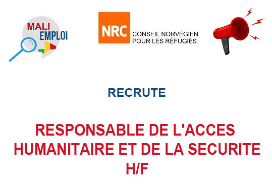 NRC RECRUTE RESPONSABLE DE L'ACCES HUMANITAIRE ET DE LA SECURITE H/F