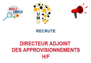 UMO INTERIM RECRUTE DIRECTEUR ADJOINT DES APPROVISIONNEMENTS H/F DIRAP