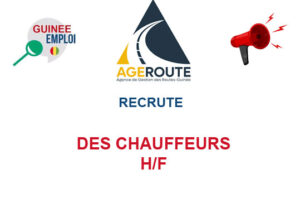 AGEROUTE GUINEE RECRUTE DES CHAUFFEURS H/F