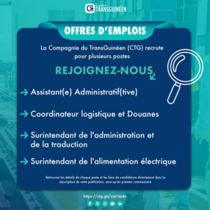 LA COMPAGNIE DU TRANSGUINEEN RECRUTE PLUSIEURS POSTES H/F image