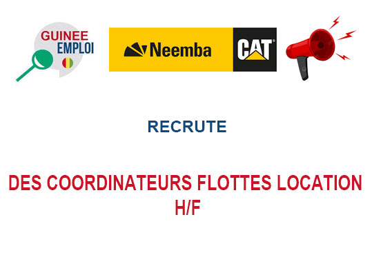Neemba Guinée recrute des Coordonnateurs Flottes Location