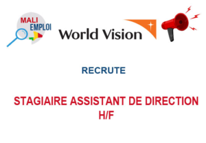 WORLD VISION MALI RECRUTE STAGIAIRE ASSISTANT DE DIRECTION H/F image
