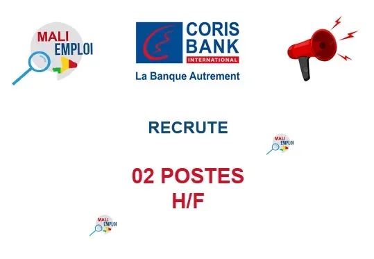 CORIS BANK MALI RECRUTE 02 POSTES H/F