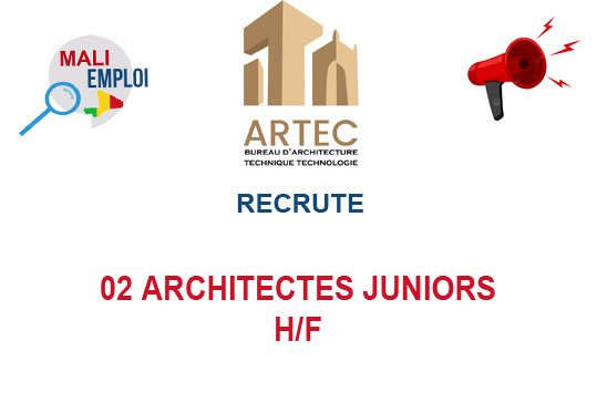 ARTEC SARL RECRUTE 02 ARCHITECTES JUNIORS H/F