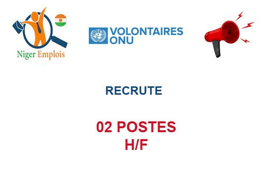 VOLONTAIRES ONU NIGER RECRUTE 02 POSTES H/F