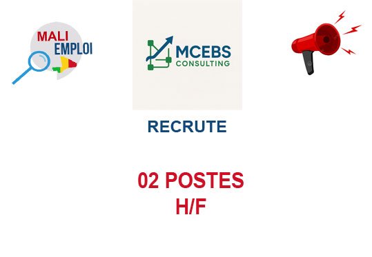 MCEBS CONSULTING RECRUTE 02 POSTES H/F