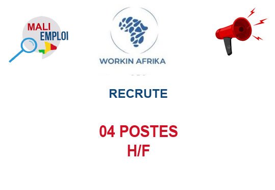 WORKIN AFRIKA RECRUTE 04 POSTE H/F
