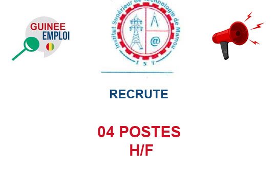 UNIPOD GUINEE RECRUTE 04 POSTES H/F