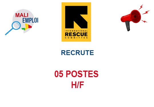 RESCUE MALI RECRUTE 05 POSTES H/F