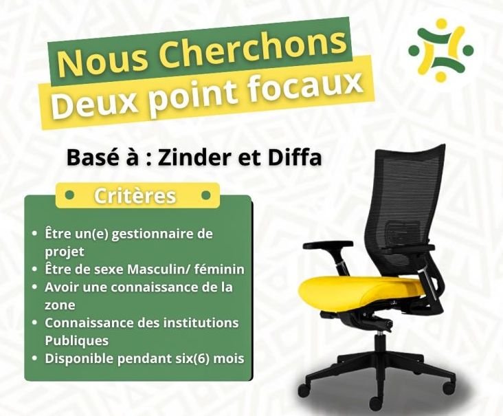 IJEN NIGER RECRUTE 02 POINTS FOCAUX H/F
