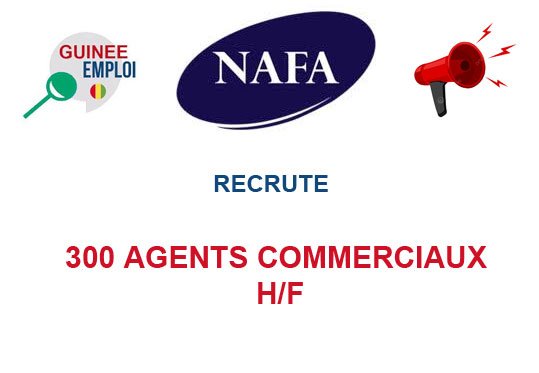 NAFA FINANCE RECRUTE 300 AGENTS COMMERCIAUX H/F