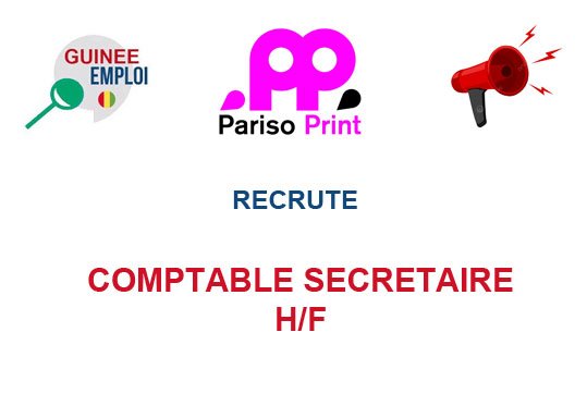PARISO PRINT RECRUTE COMPTABLE SECRETAIRE H/F