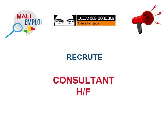 TERRE DES HOMMES MALI RECRUTE CONSULTANT H/F