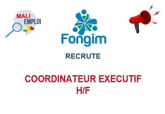 FONGIM RECRUTE COORDINATEUR EXECUTIF H/F