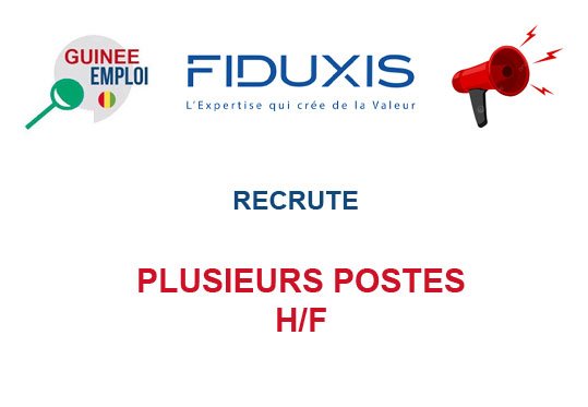 FIDUXIS RECRUTE PLUSIEURS POSTES H/F