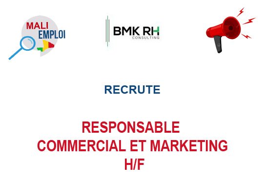 BMK RH CONSULTING RECRUTE RESPONSABLE COMMERCIAL ET MARKETING H/F