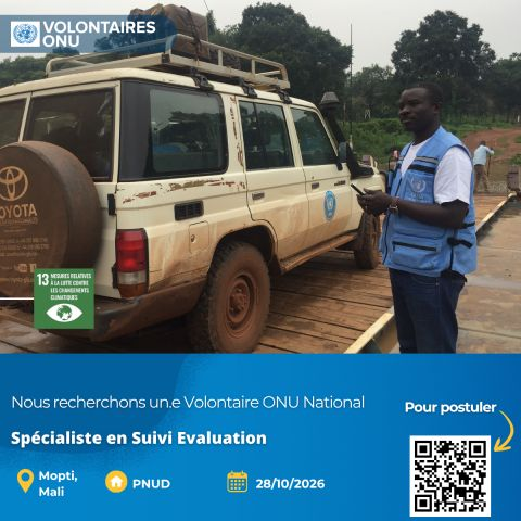 PNUD MALI RECRUTE SPECIALISTE EN SUIVI EVALUATION H/F
