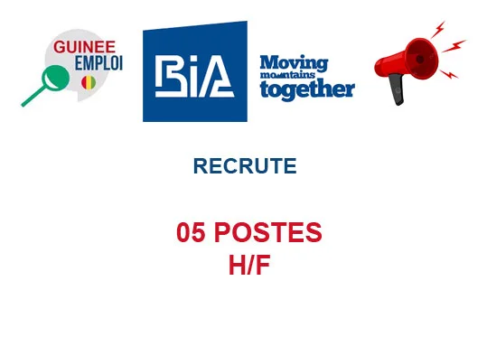 BIA GROUP GUINEE RECRUTE 05 POSTES H/F